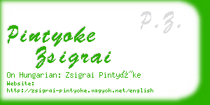 pintyoke zsigrai business card